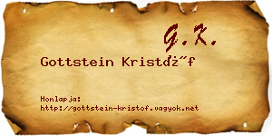 Gottstein Kristóf névjegykártya